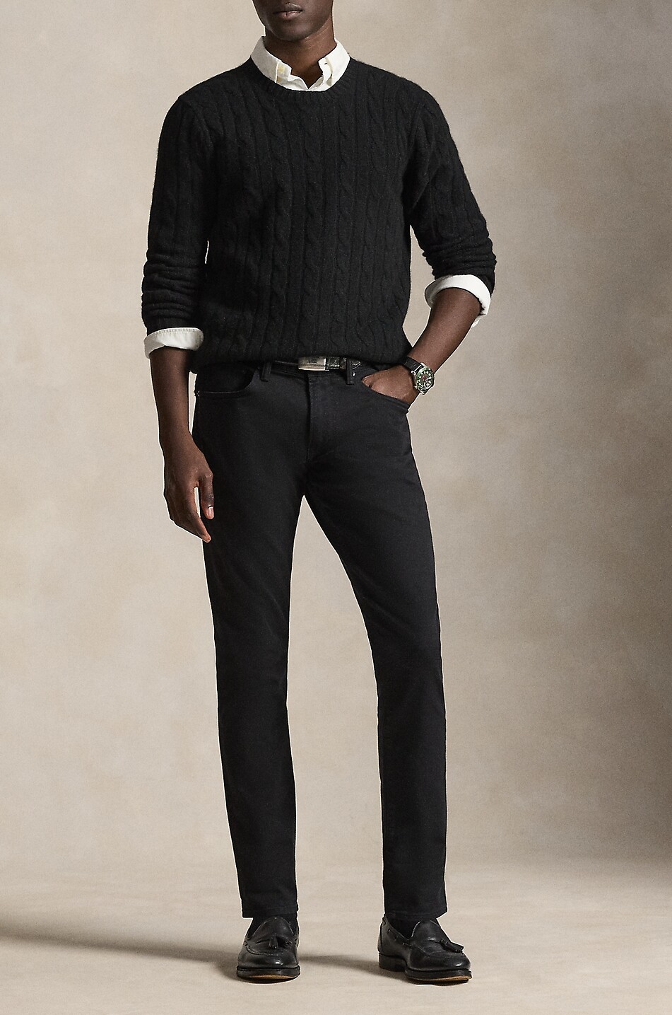 POLO RALPH LAUREN Jean slim en sergé de coton Sullivan Homme NOIR 5
