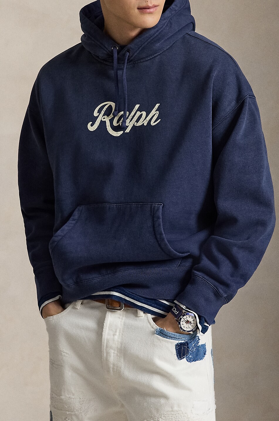 POLO RALPH LAUREN Ralph printed hooded sweatshirt Men DARK BLUE 2
