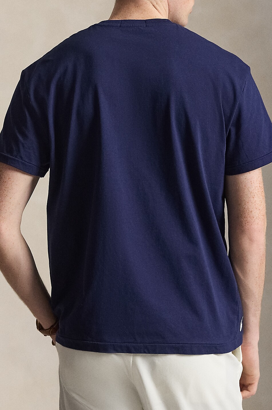 POLO RALPH LAUREN Besticktes Kurzarm-T-Shirt Classic Fit POLO R.L. Herren DUNKELBLAU 3