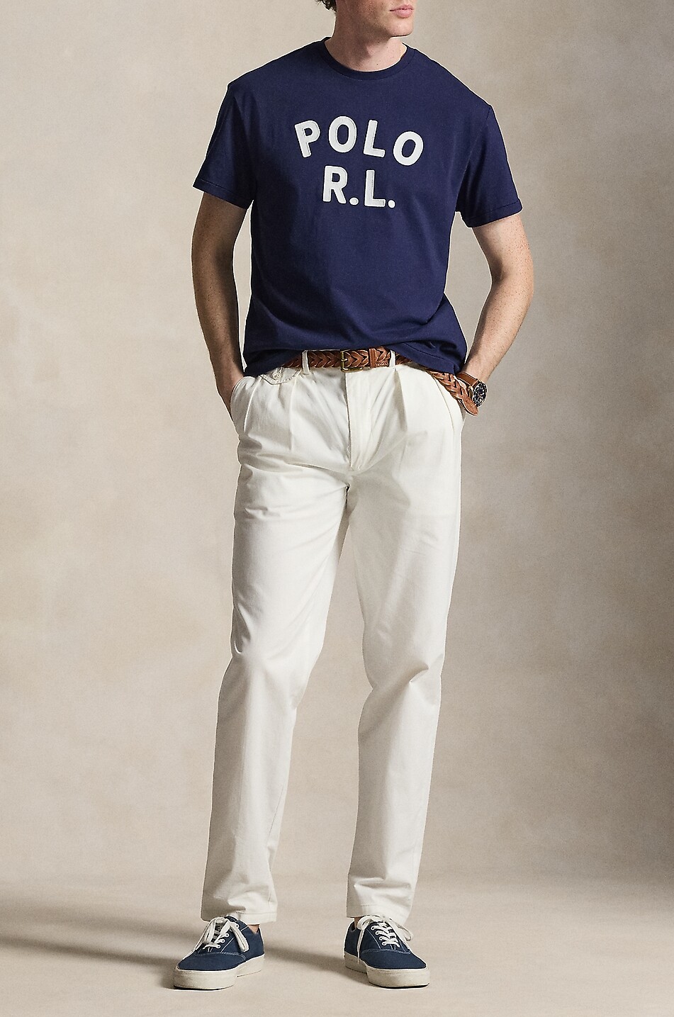 POLO RALPH LAUREN Besticktes Kurzarm-T-Shirt Classic Fit POLO R.L. Herren DUNKELBLAU 4