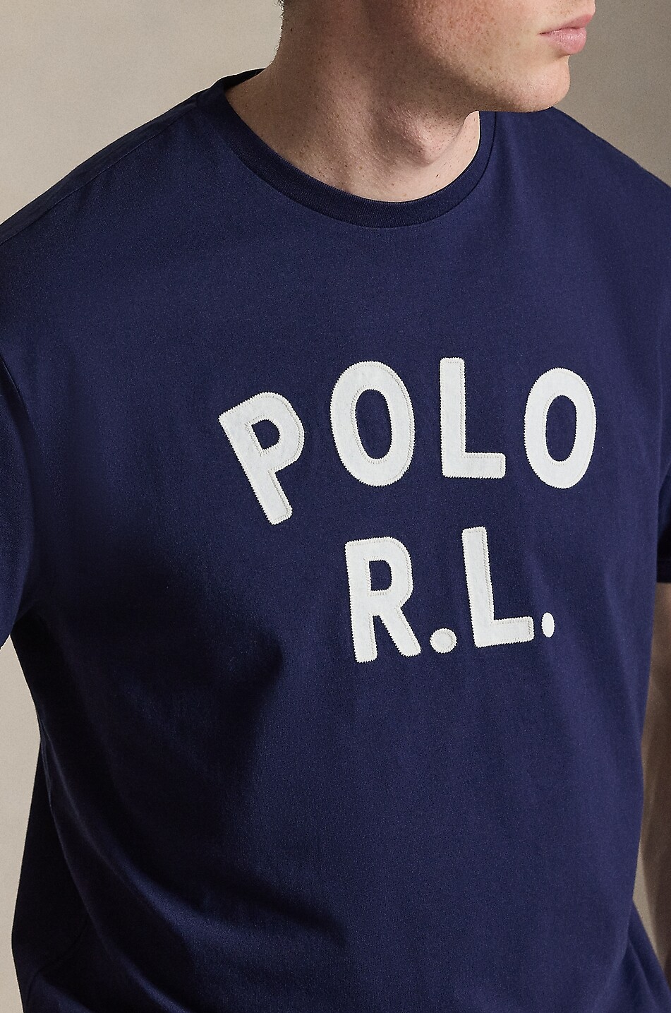 POLO RALPH LAUREN Besticktes Kurzarm-T-Shirt Classic Fit POLO R.L. Herren DUNKELBLAU 6