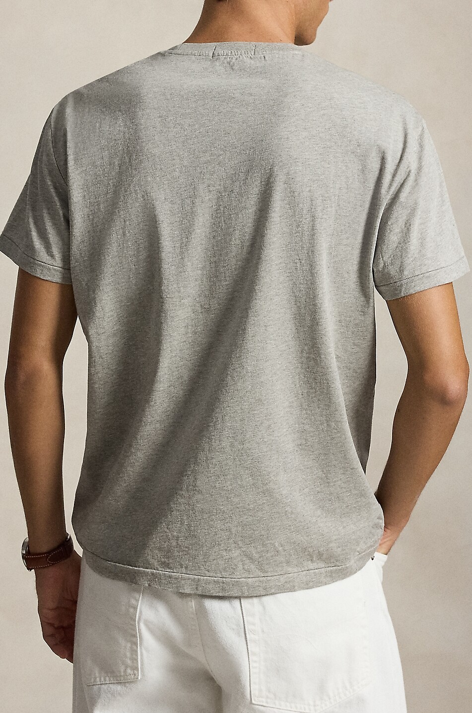 POLO RALPH LAUREN Classic Fit POLO R.L. embroidered short-sleeved T-shirt Men LIGHT GREY 3