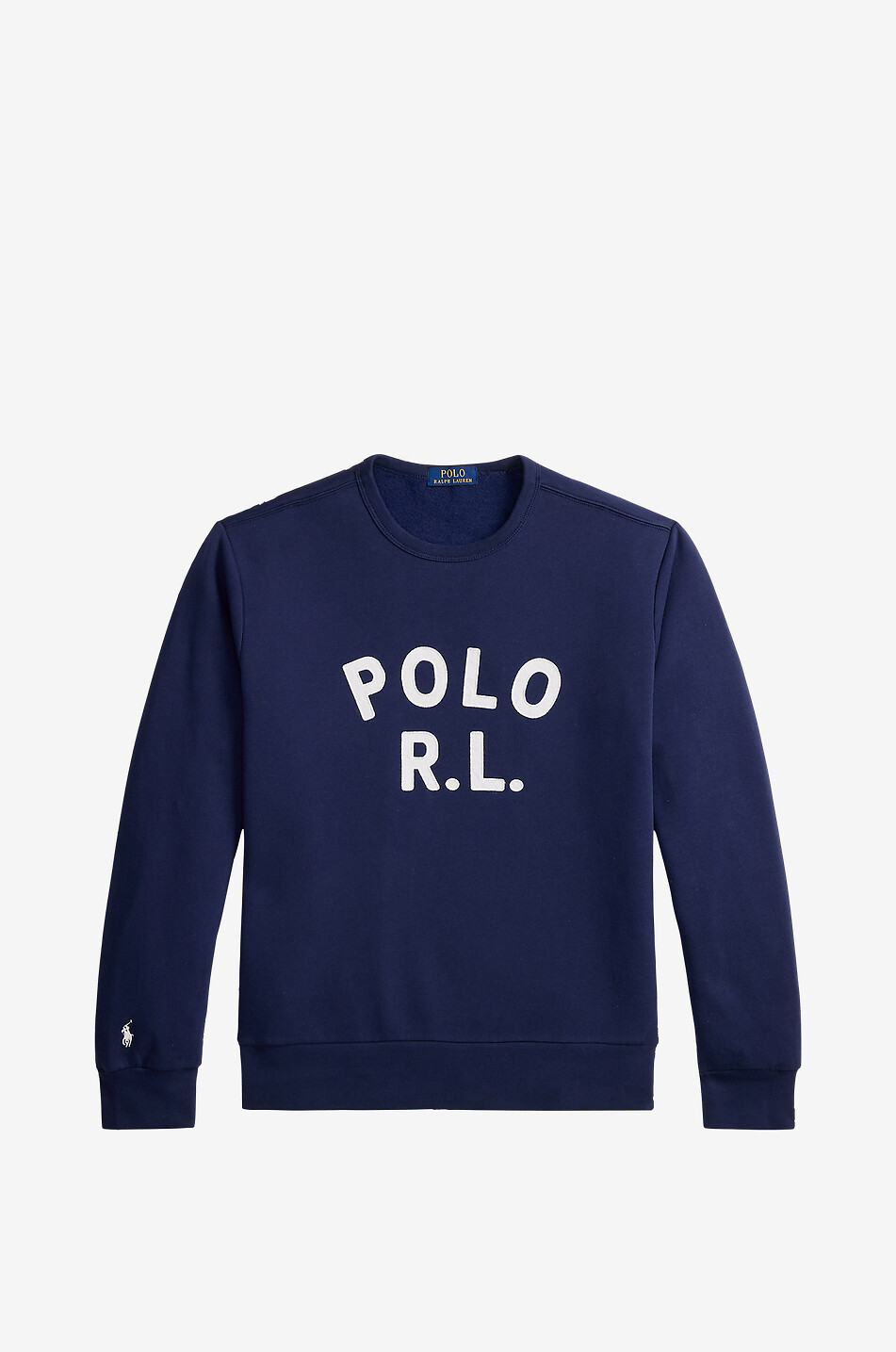 POLO RALPH LAUREN Sweat-shirt à col rond brodé POLO R.L. Homme BLEU FONCE 1