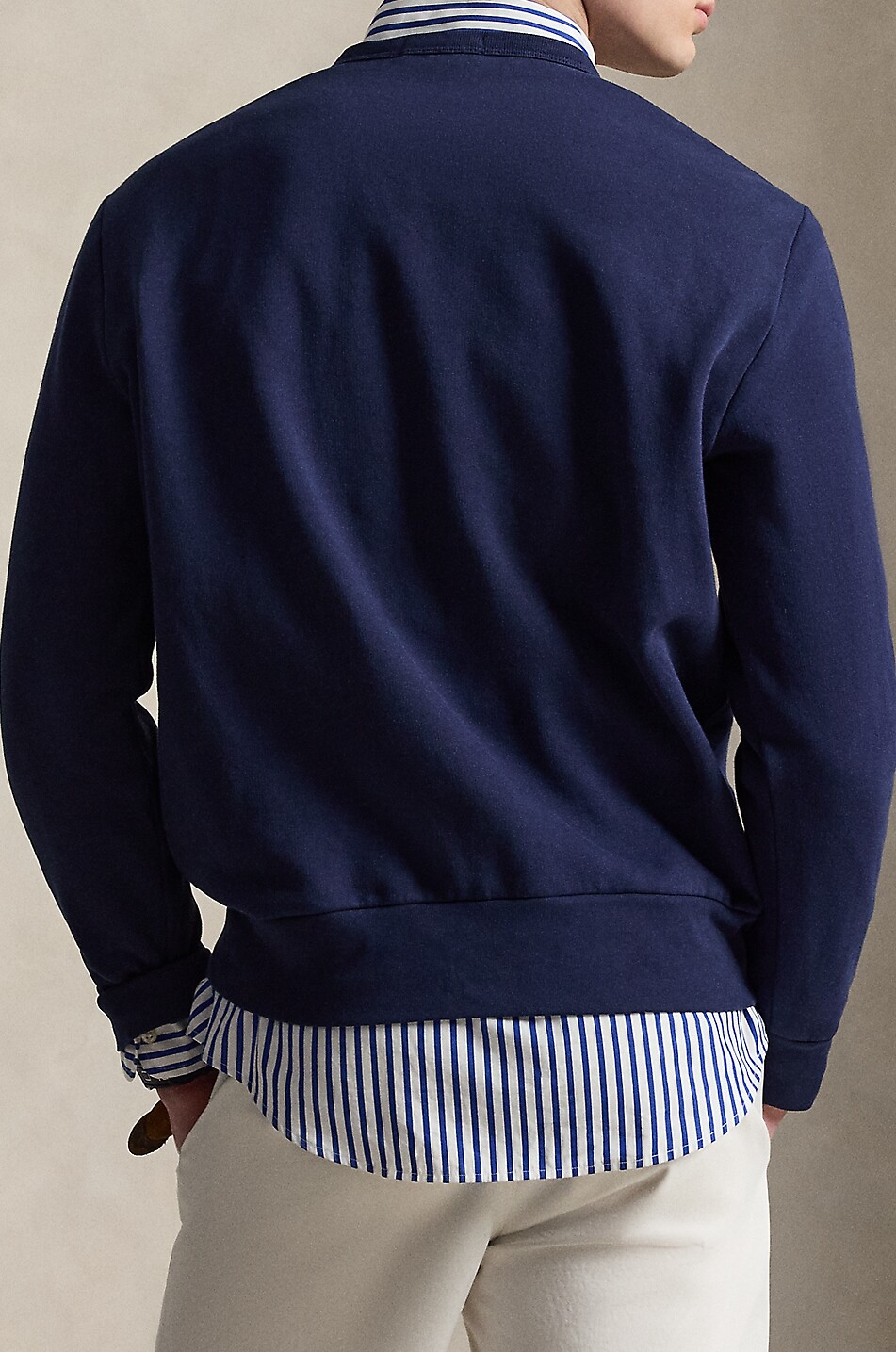 POLO RALPH LAUREN Sweat-shirt à col rond brodé POLO R.L. Homme BLEU FONCE 3