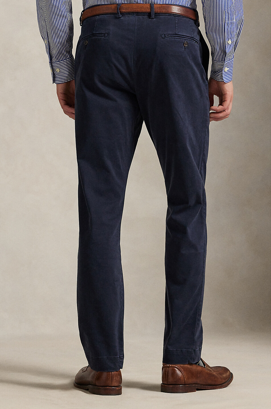 POLO RALPH LAUREN Jarrett cotton satin slim fit chino trousers Men DARK BLUE 3