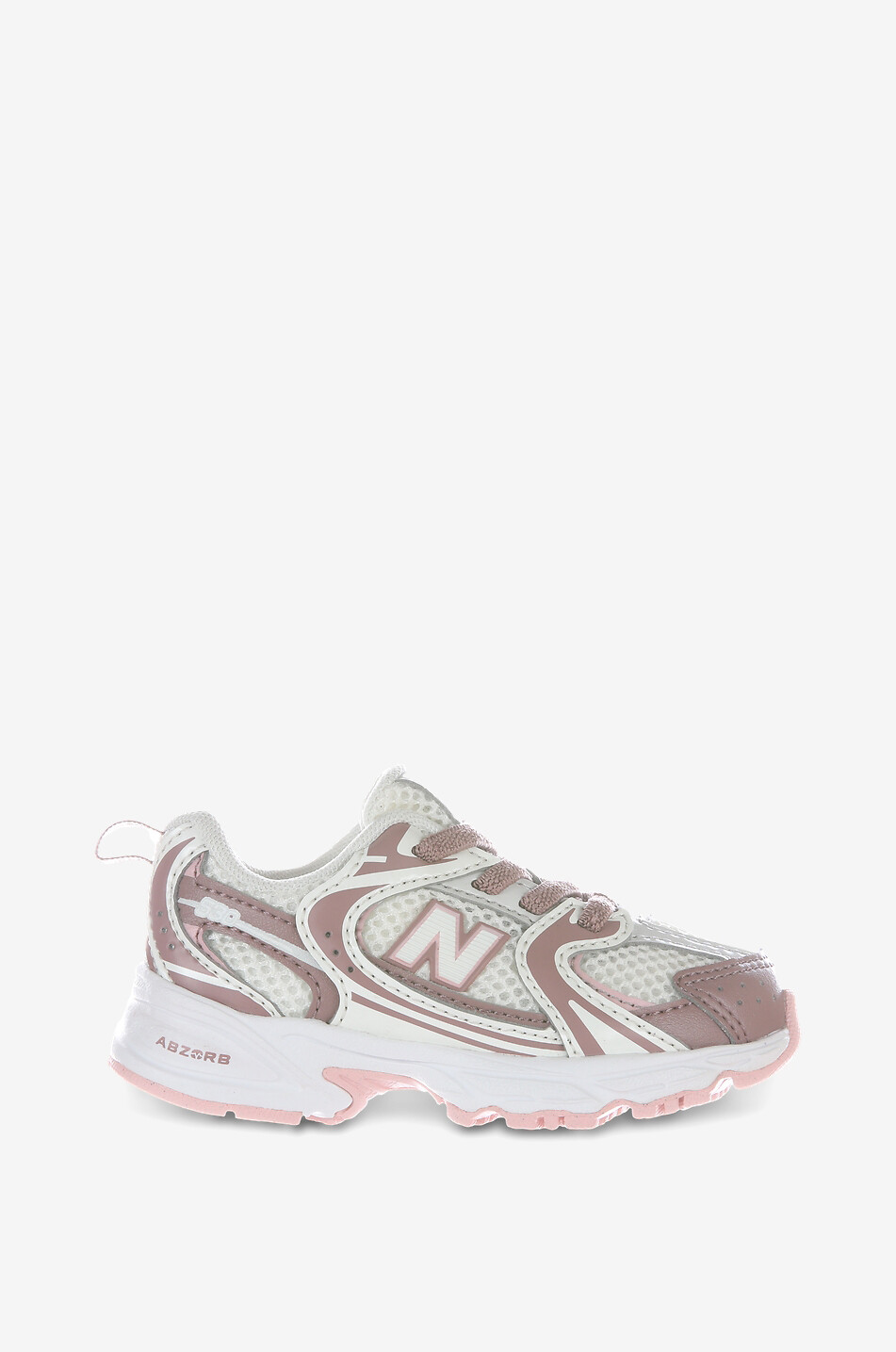 NEW BALANCE Niedrige Mädchen-Schnürsneakers aus Leder und Mesh 530 Mädchen DUNKELROSA 2
