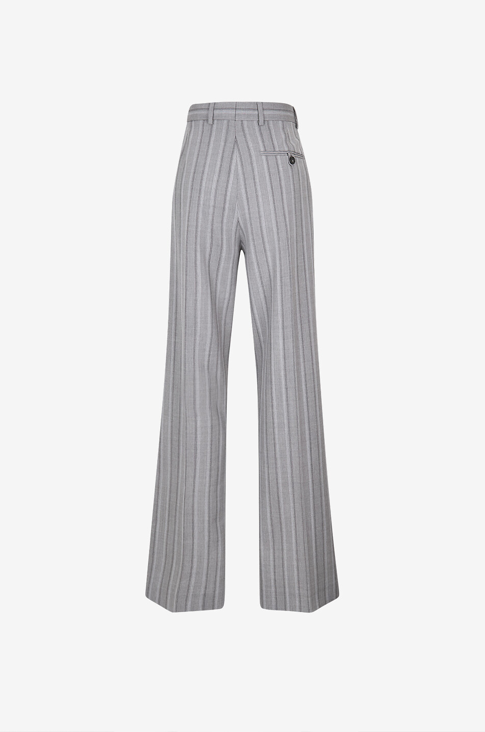 Wide-leg striped wool trousers - STELLA McCARTNEY - GREY - Bongénie