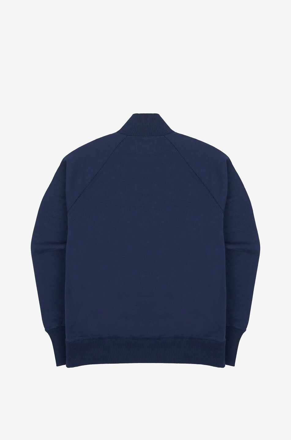 DRAKES Sweat-shirt à col montant zippé en coton Homme BLEU FONCE 5