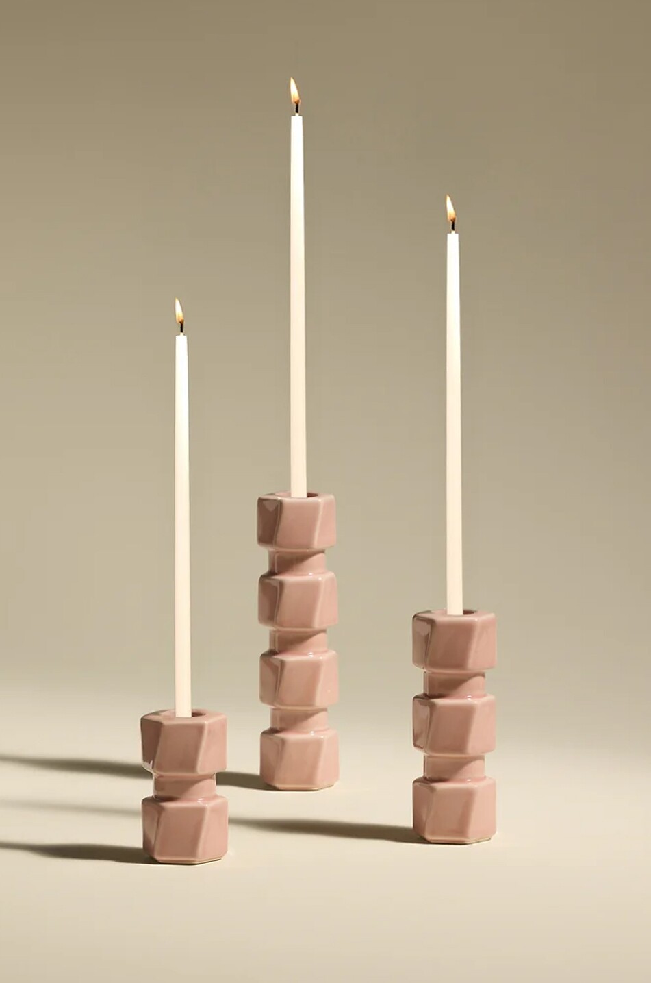 MAISON SARAH LAVOINE Kerzenhalter aus Keramik Colonna Haus ROSA 3
