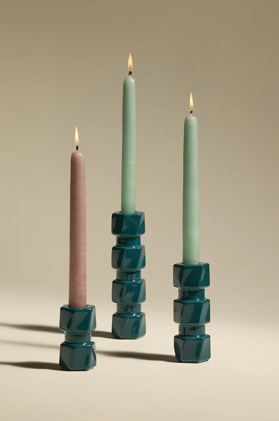 MAISON SARAH LAVOINE Kerzenhalter aus Keramik Colonna Haus BLAU 3
