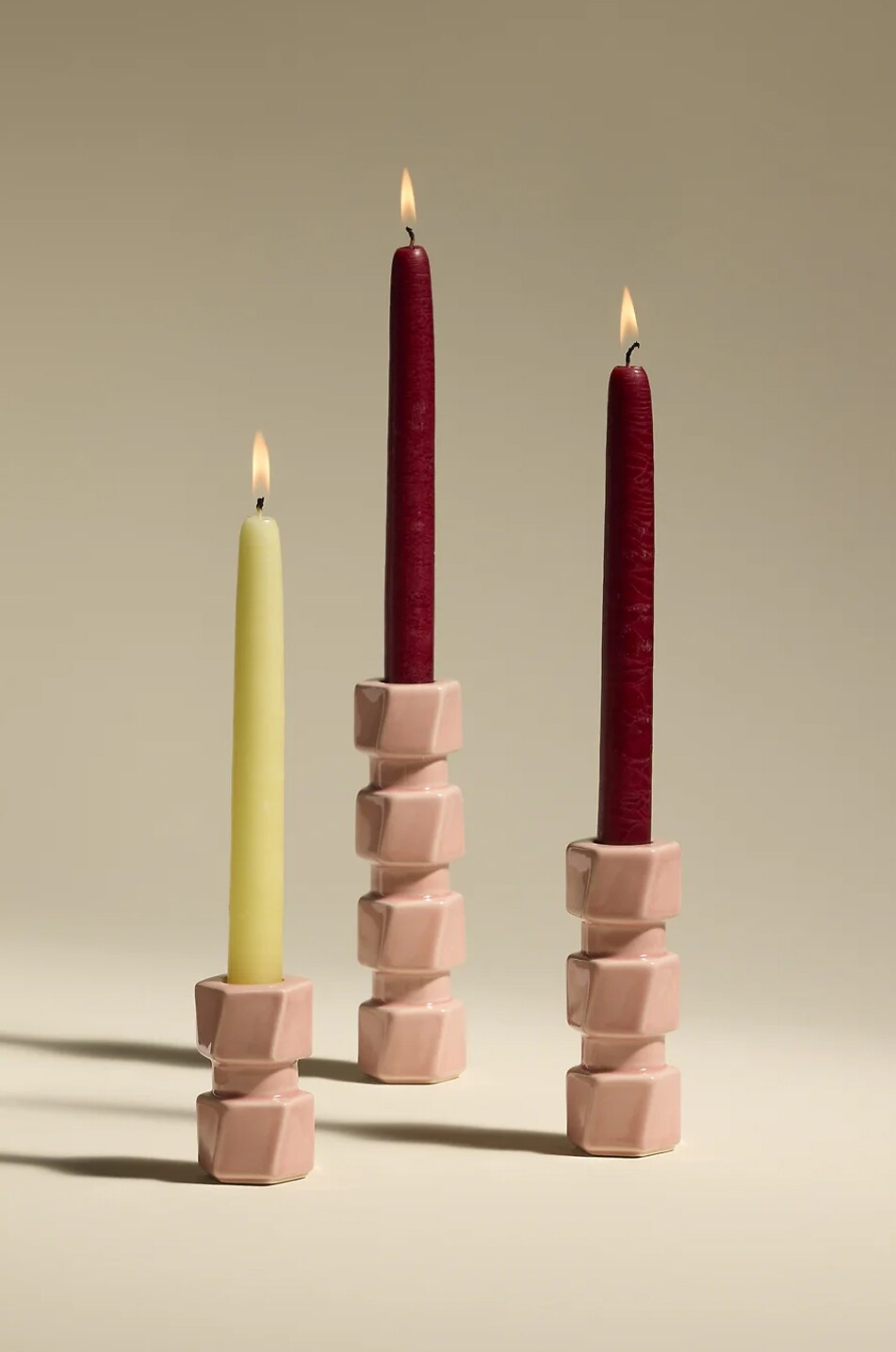 MAISON SARAH LAVOINE Kerzenhalter aus Keramik Colonna Haus ROSA 3
