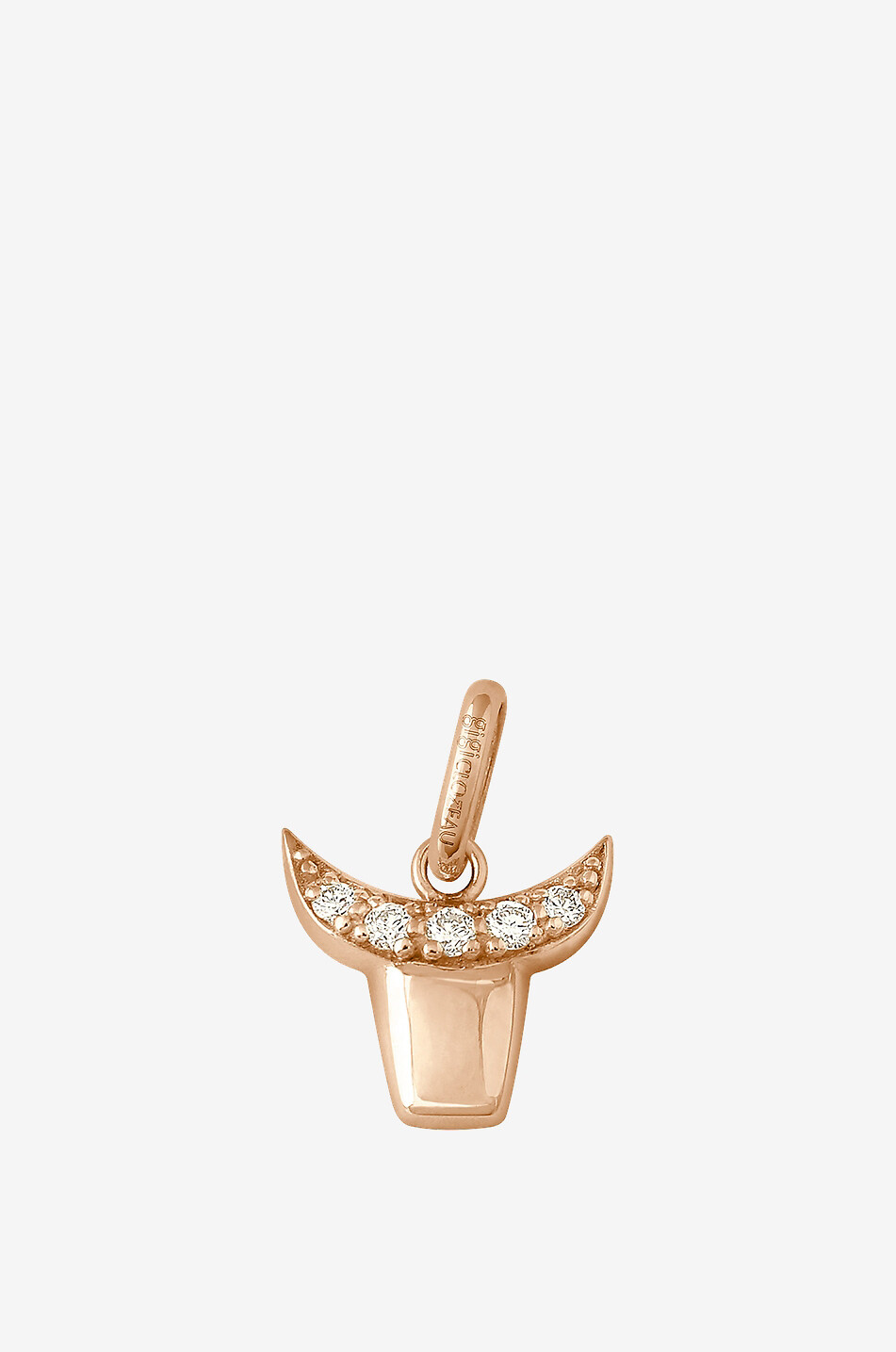 Anhänger aus Roségold und Diamanten Taureau - Stier