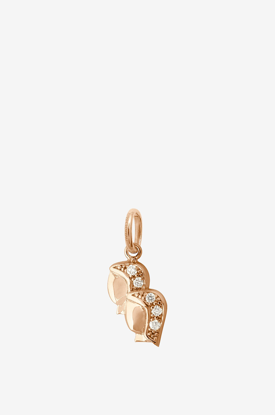 Anhänger aus Roségold und Diamanten Gémeaux - Zwillinge
