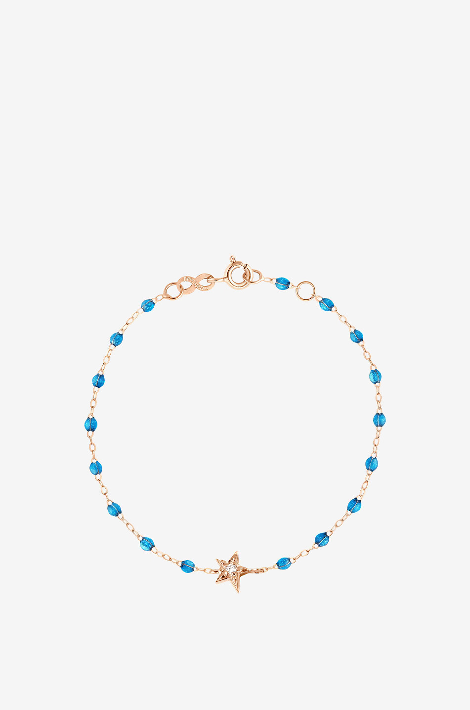GIGI CLOZEAU Étoile Azur pink gold and resin bracelet with diamond - 17cm Women MEDIUM BLUE 1