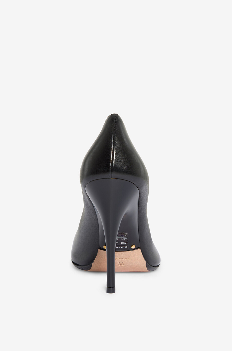 BALENCIAGA Duchesse leather stiletto heel court shoes Women BLACK 4