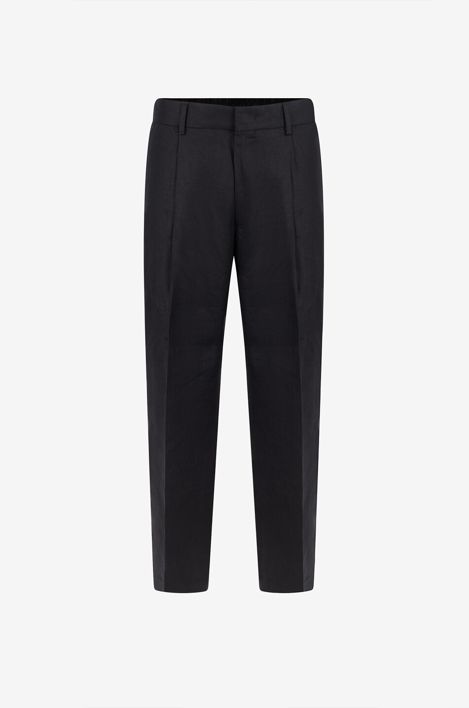NN07 Kay pleated linen straight-leg trousers Men BLACK 1