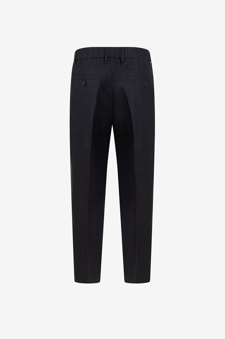 NN07 Kay pleated linen straight-leg trousers Men BLACK 2