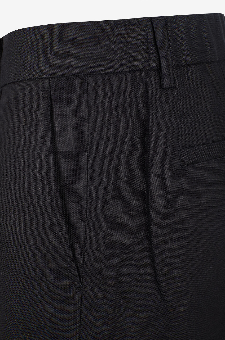 NN07 Kay pleated linen straight-leg trousers Men BLACK 3