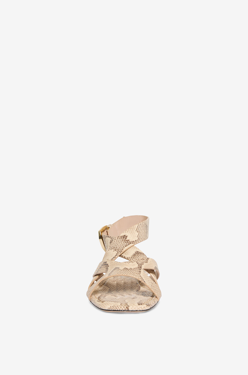 STUART WEITZMAN Flache Sandalen aus Leder mit Animal-Print Sai Damen [akeneo-beigefonce] 2