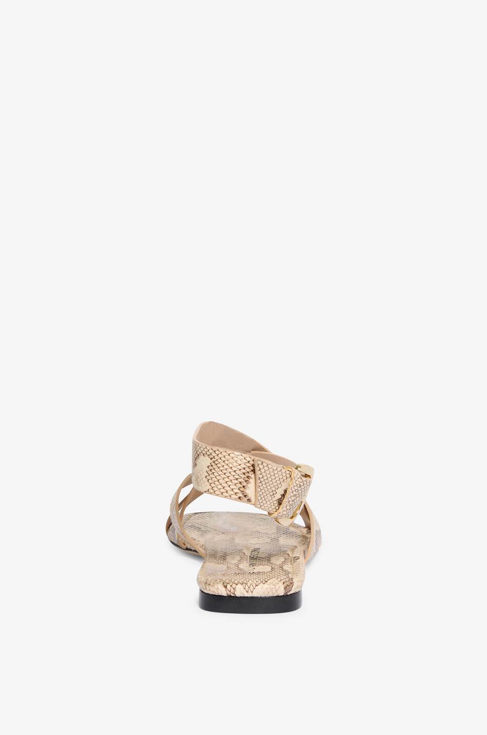 STUART WEITZMAN Flache Sandalen aus Leder mit Animal-Print Sai Damen [akeneo-beigefonce] 4