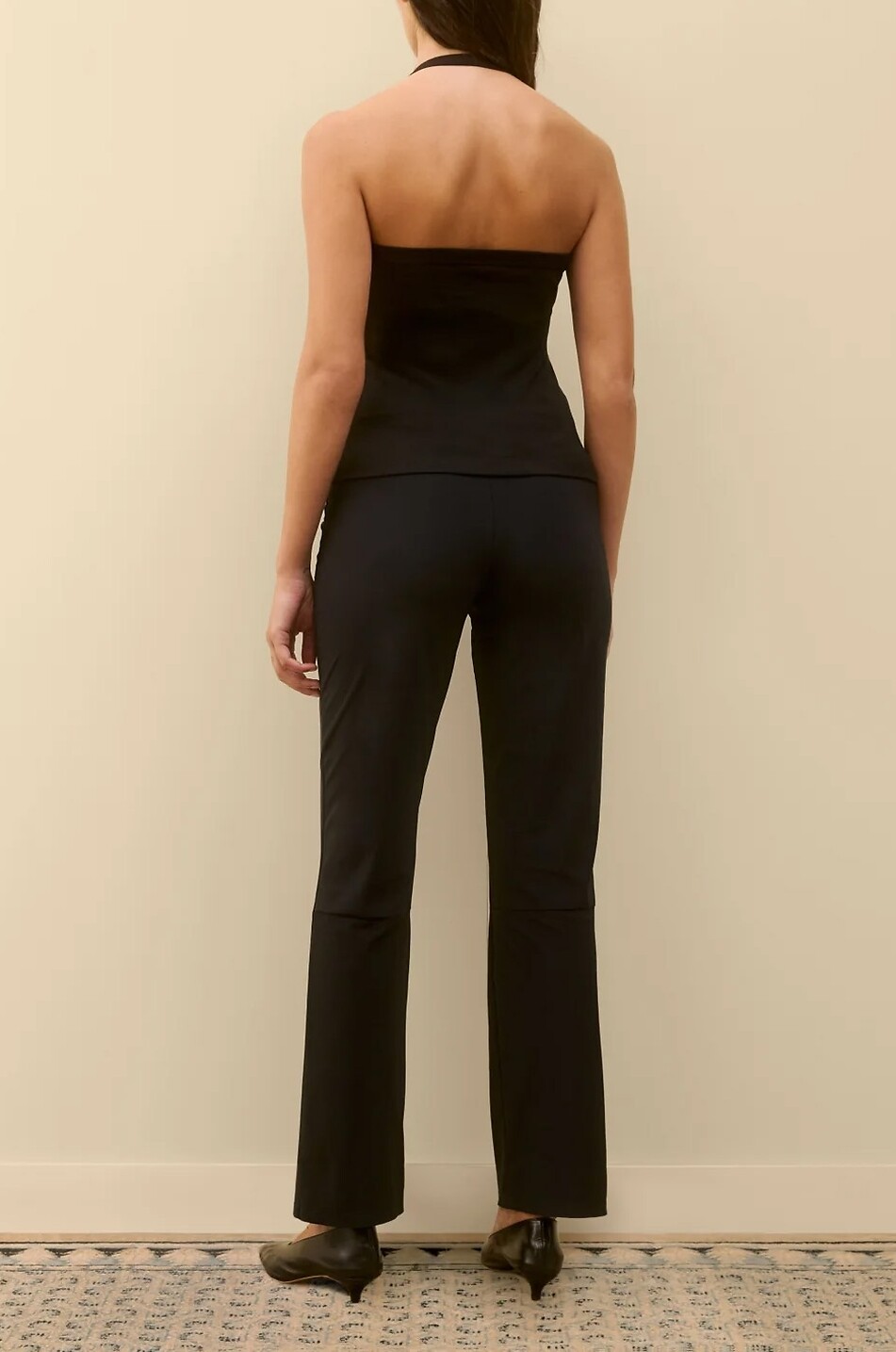 FLORE FLORE Angie fitted halterneck tank top Women BLACK 5