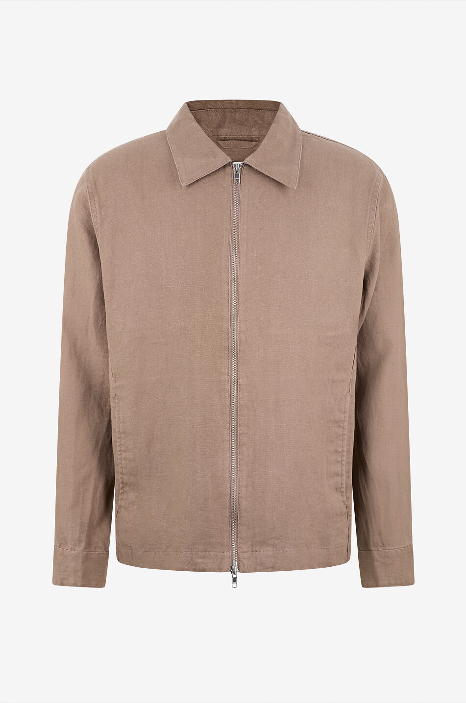 Alban linen lightweight jacket with shirt collar