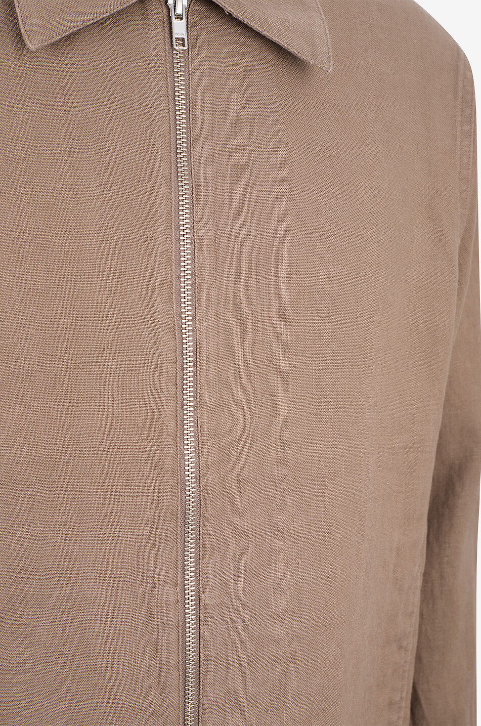 NN07 Alban linen lightweight jacket with shirt collar Men BROWN 3
