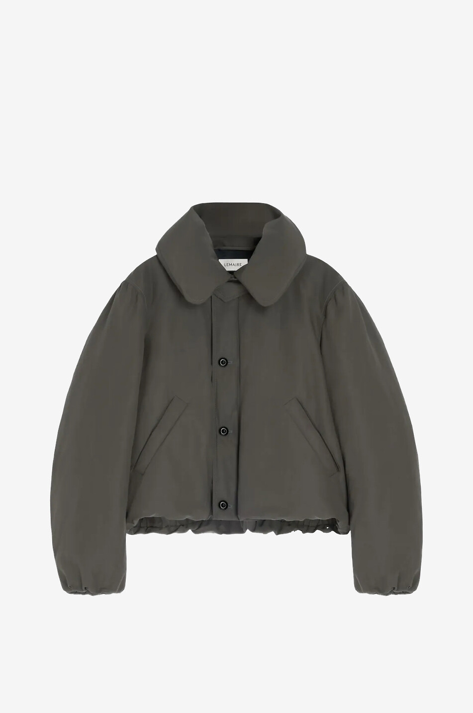 LEMAIRE Kurze Steppjacke aus wasserabweisendem Baumwoll- und Leinenmix Damen DUNKELBRAUN 1