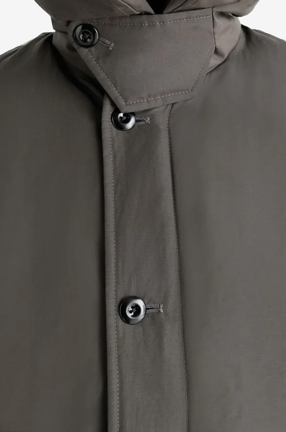 LEMAIRE Kurze Steppjacke aus wasserabweisendem Baumwoll- und Leinenmix Damen DUNKELBRAUN 2