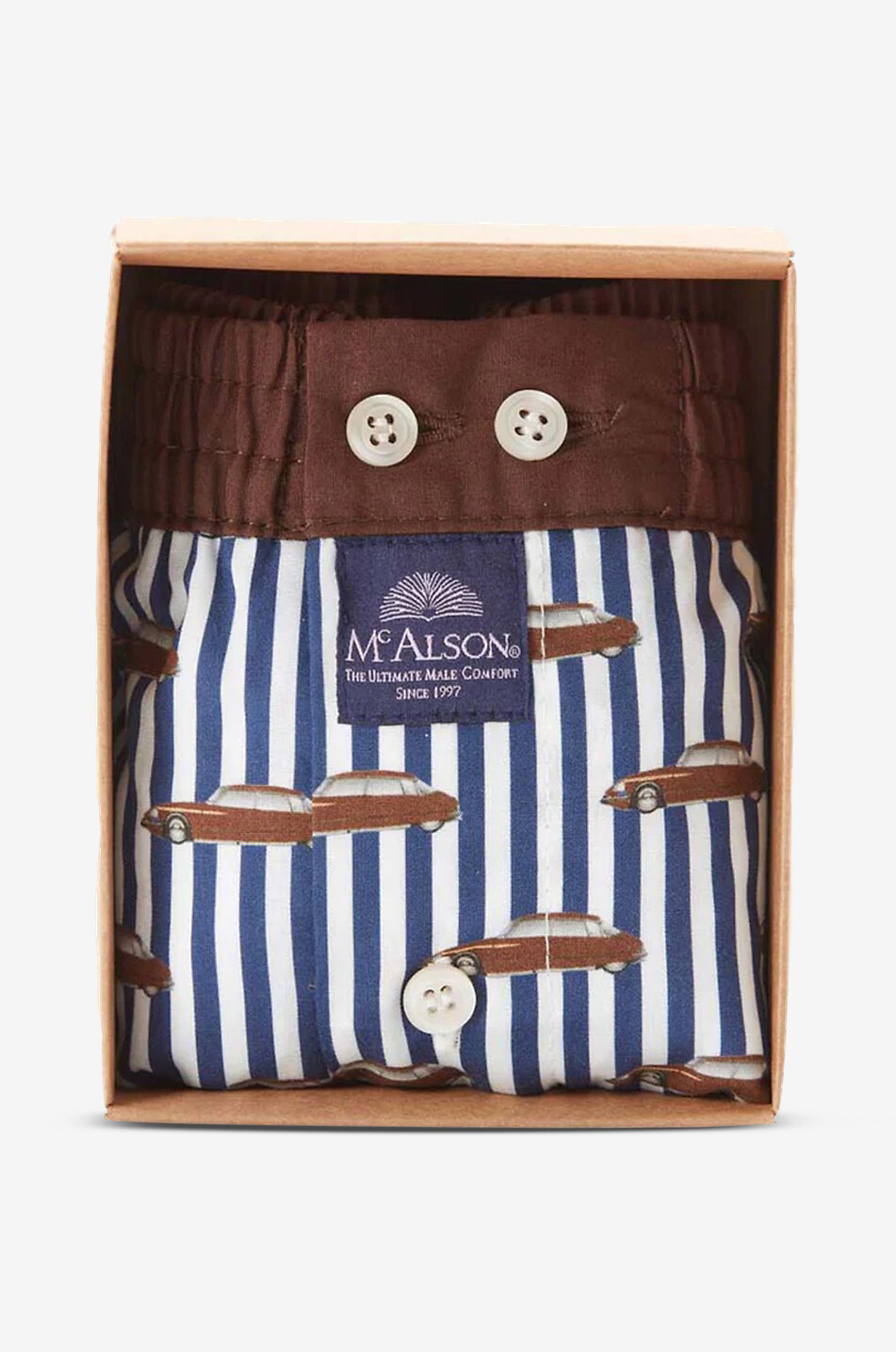 MC ALSON Boxershorts mit Print Frenchy Car Herren MITTELBRAUN 2