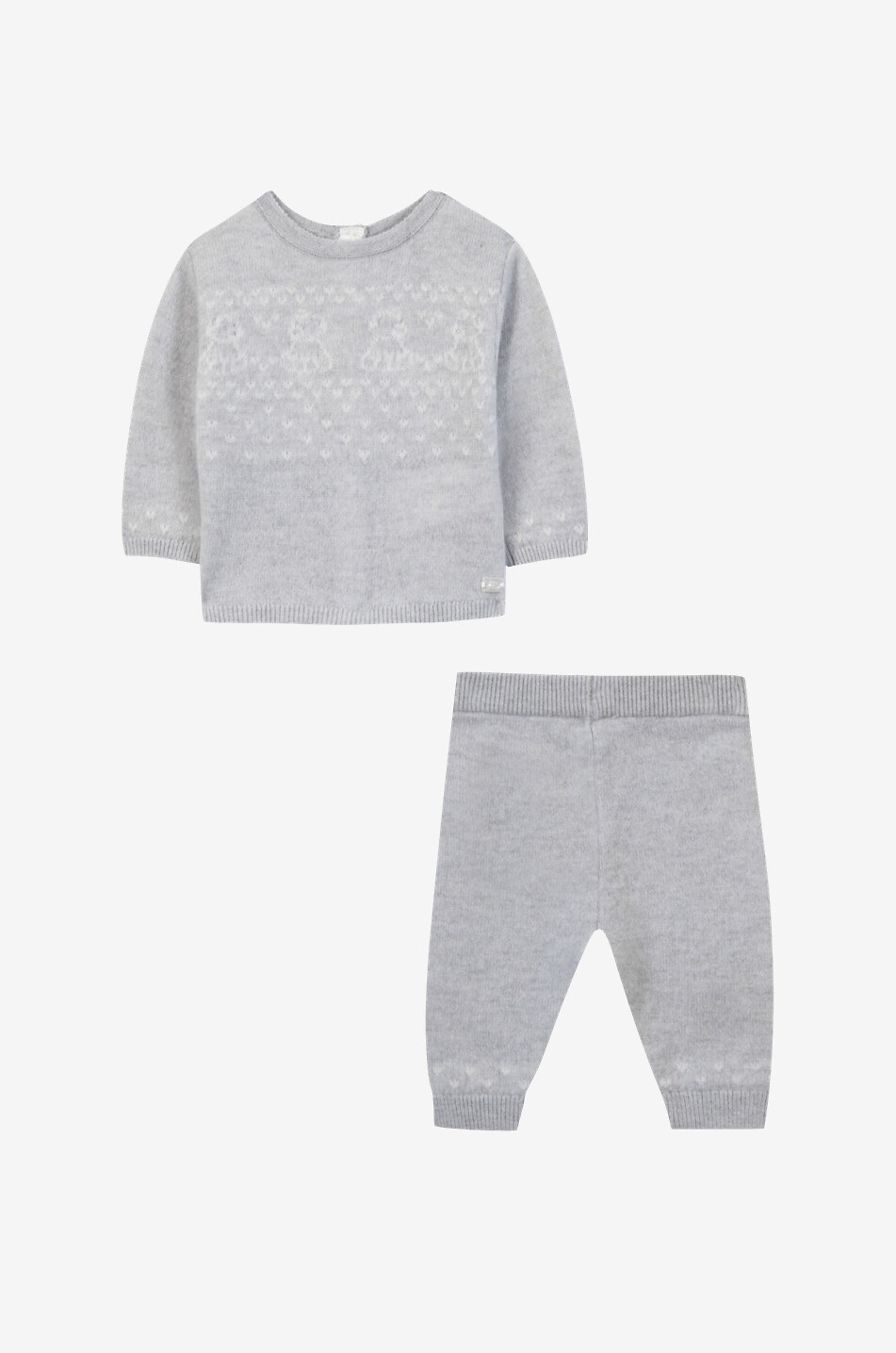 TARTINE ET CHOCOLAT Ensemble pull et pantalon bébé en laine et cachemire motif oursons Bébé GRIS 2