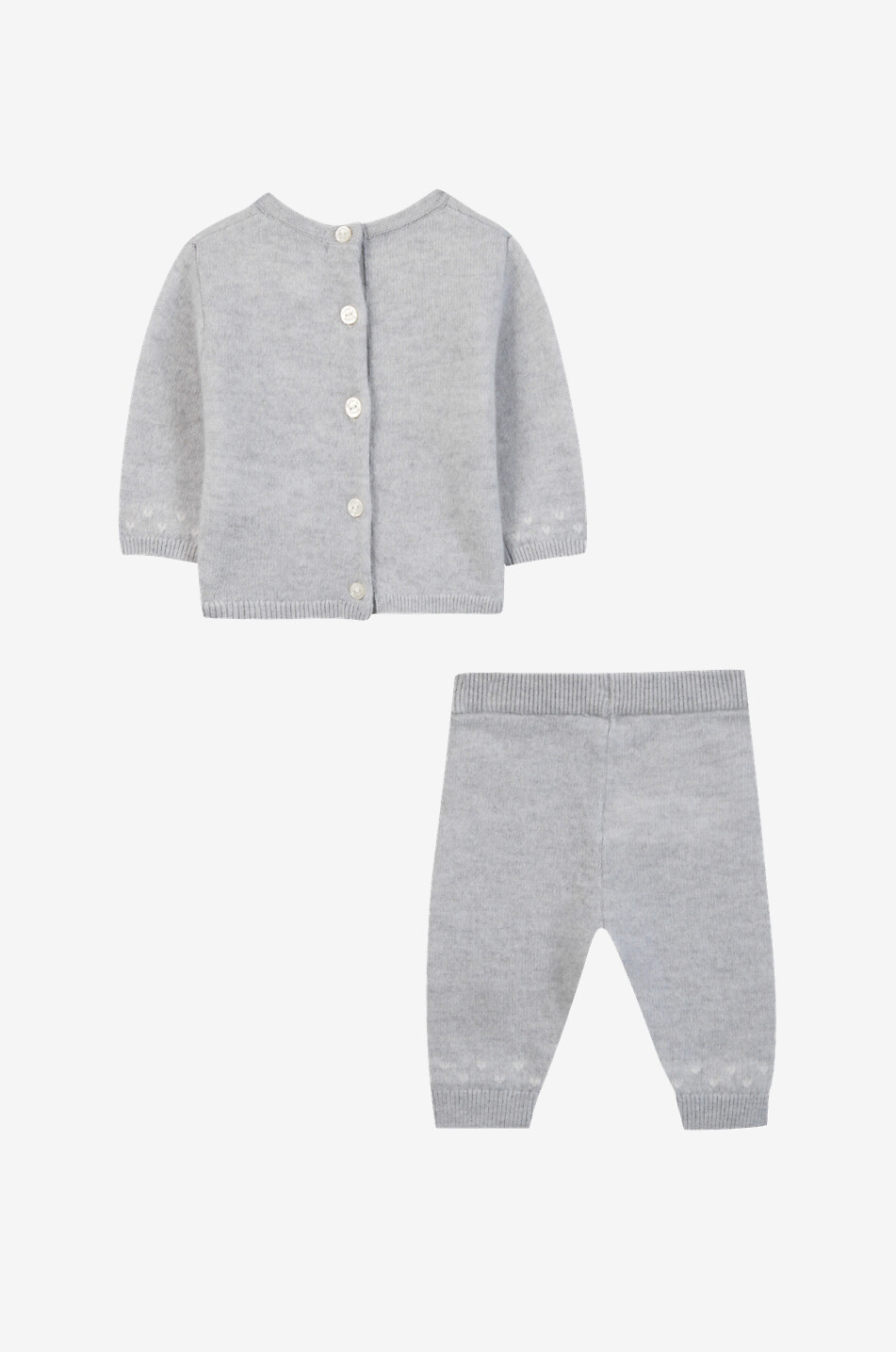 TARTINE ET CHOCOLAT Ensemble pull et pantalon bébé en laine et cachemire motif oursons Bébé GRIS 3