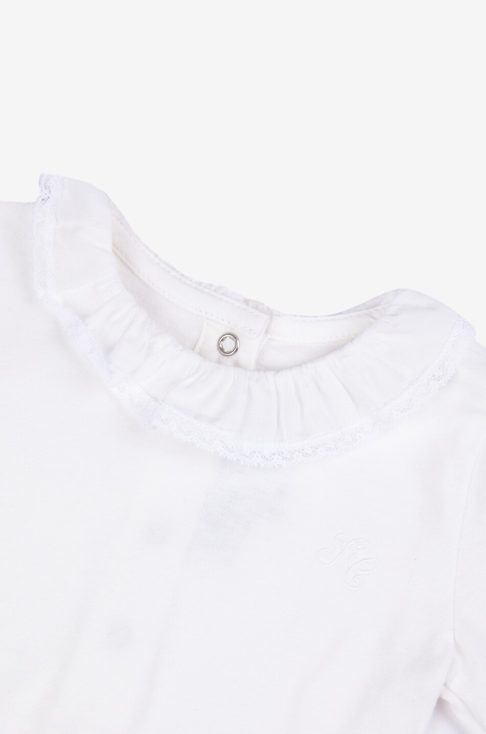TARTINE ET CHOCOLAT Langärmeliger Baby-Body aus Baumwolle mit Spitze Baby CREMEFARBEN 2