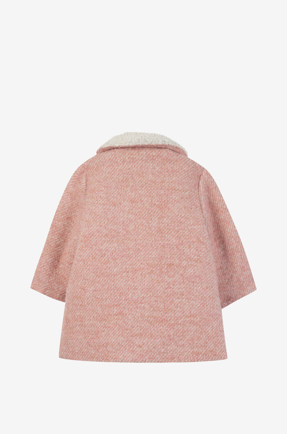 TARTINE ET CHOCOLAT A-förmiger Wollmix-Baby-Mantel mit Kragen in Shearling-Optik Baby HELLROSA 2