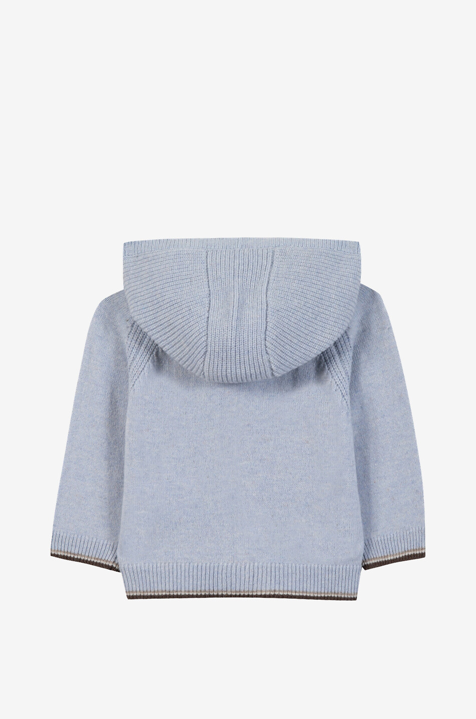 TARTINE ET CHOCOLAT Baby-Kapuzen-Cardigan aus Wollmischstrick Baby GRAU 2