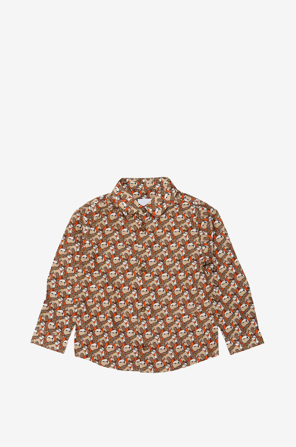 BURBERRY Boy's long-sleeved printed cotton poplin shirt Boy MULTI COLOURED 1