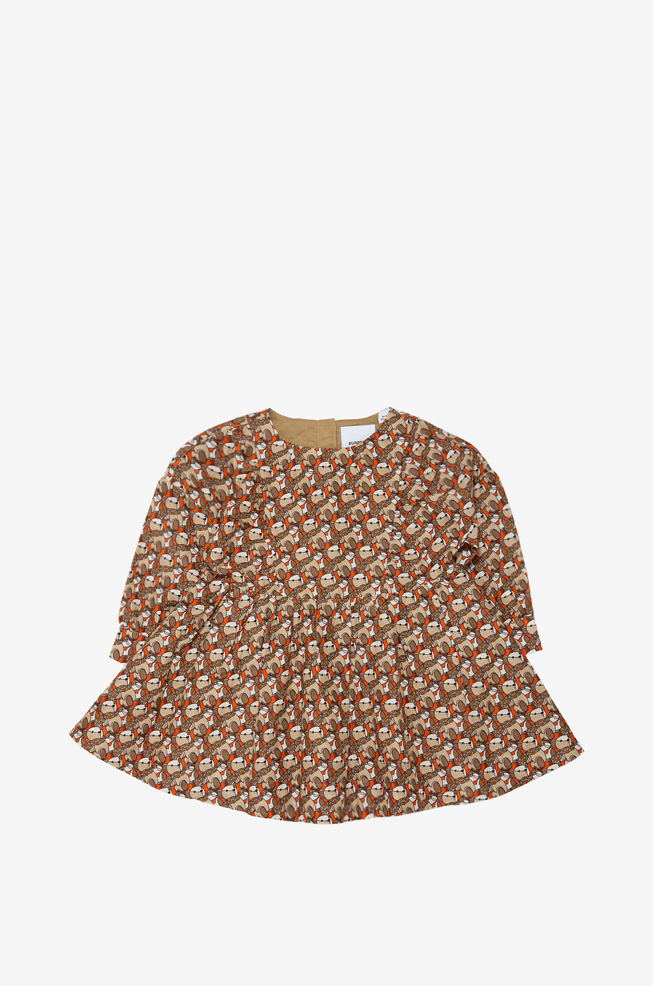 BURBERRY Langärmeliges Kleid aus Baumwolle und Seide für Babys Baby BUNT 1