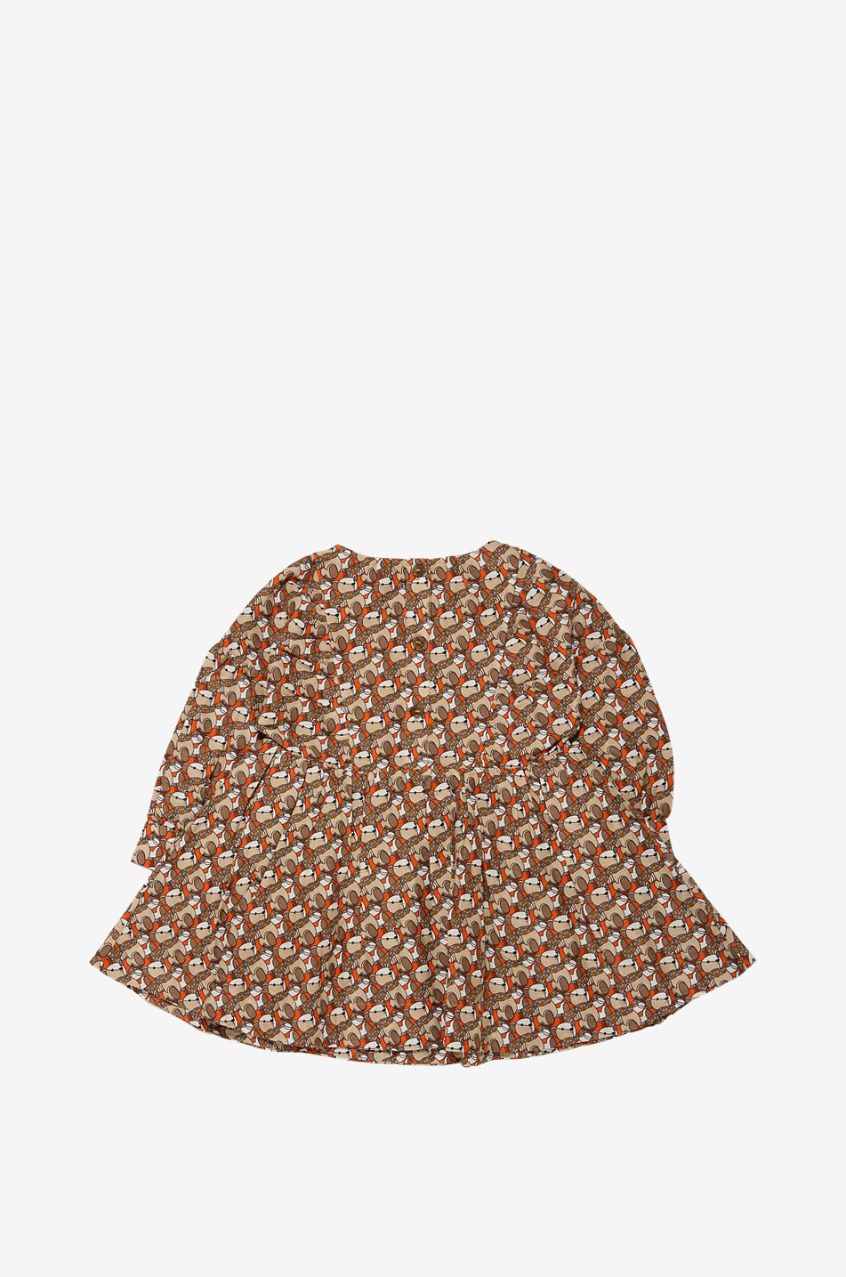 BURBERRY Langärmeliges Kleid aus Baumwolle und Seide für Babys Baby BUNT 2