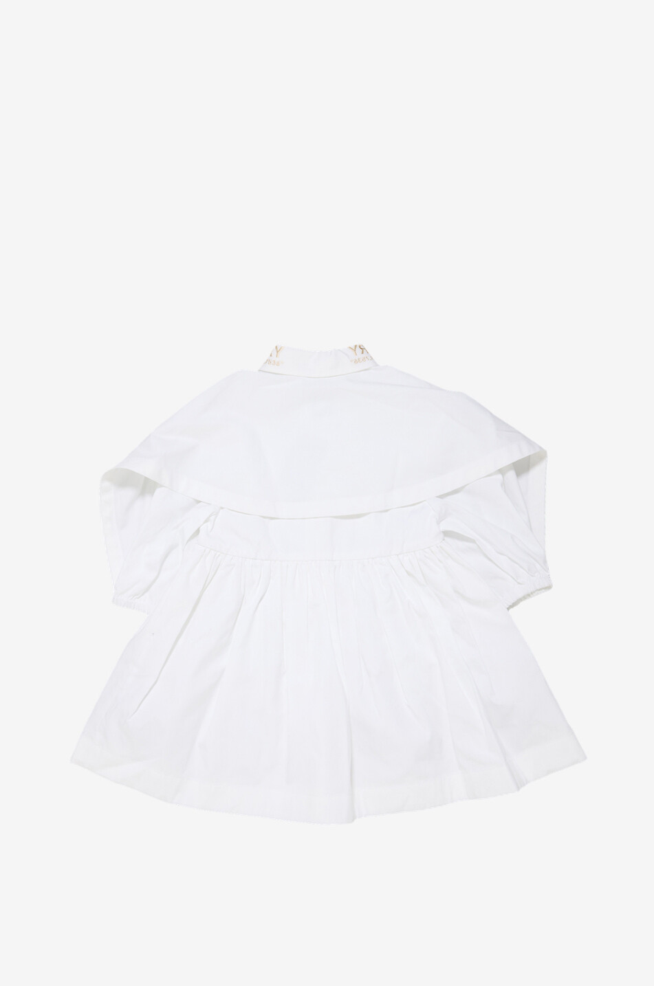 BURBERRY Baby puffed short-sleeved cotton dress Baby WHITE 2