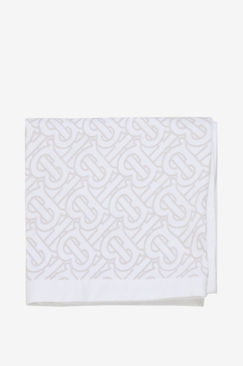 Baby square cotton jersey blanket with monogram