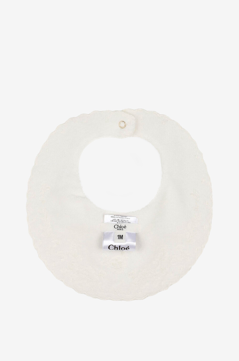 CHLOE Geschenkset mit Pyjama und Lätzchen aus geblümtem Baumwollsamt für Babys Baby CREMEFARBEN 6