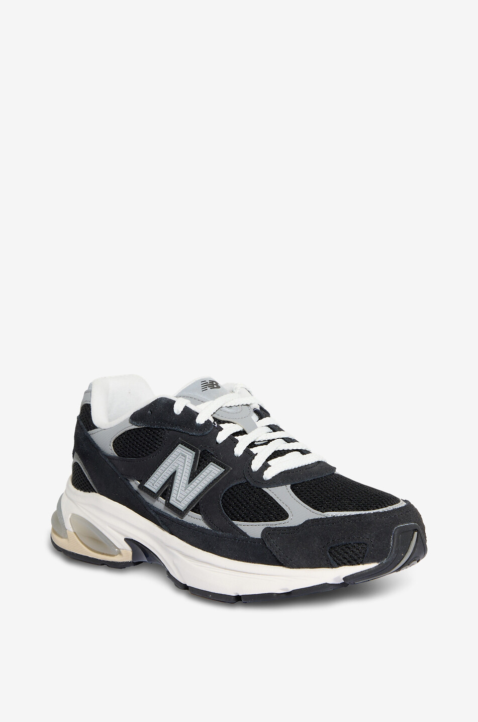 NEW BALANCE U 2010 suede and mesh low-top trainers Men BLACK 1