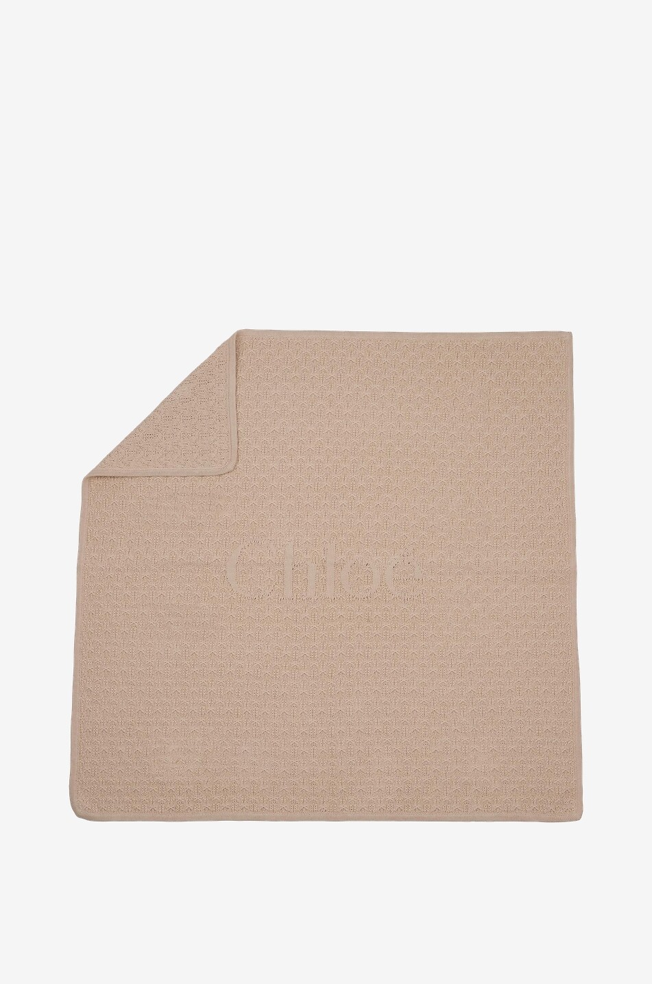 Baby blanket in cotton and cashmere knit