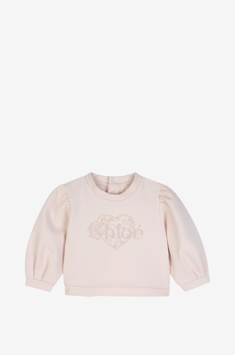 CHLOE Baby's cotton fleece tracksuit with logo Baby LIGHT PINK 3