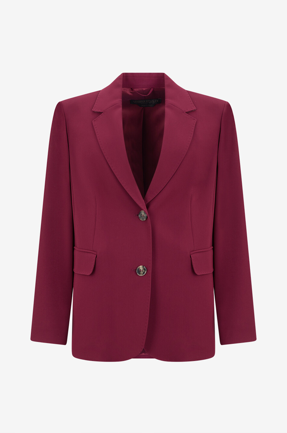 MARINA RINALDI Camaiore long-sleeved blazer with lapel collar Women DARK RED 1