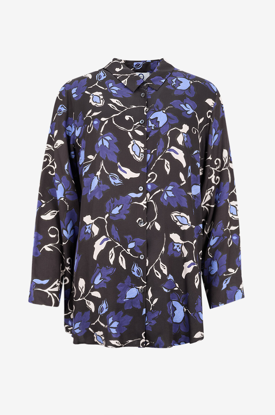 Bernard printed viscose long-sleeved shirt