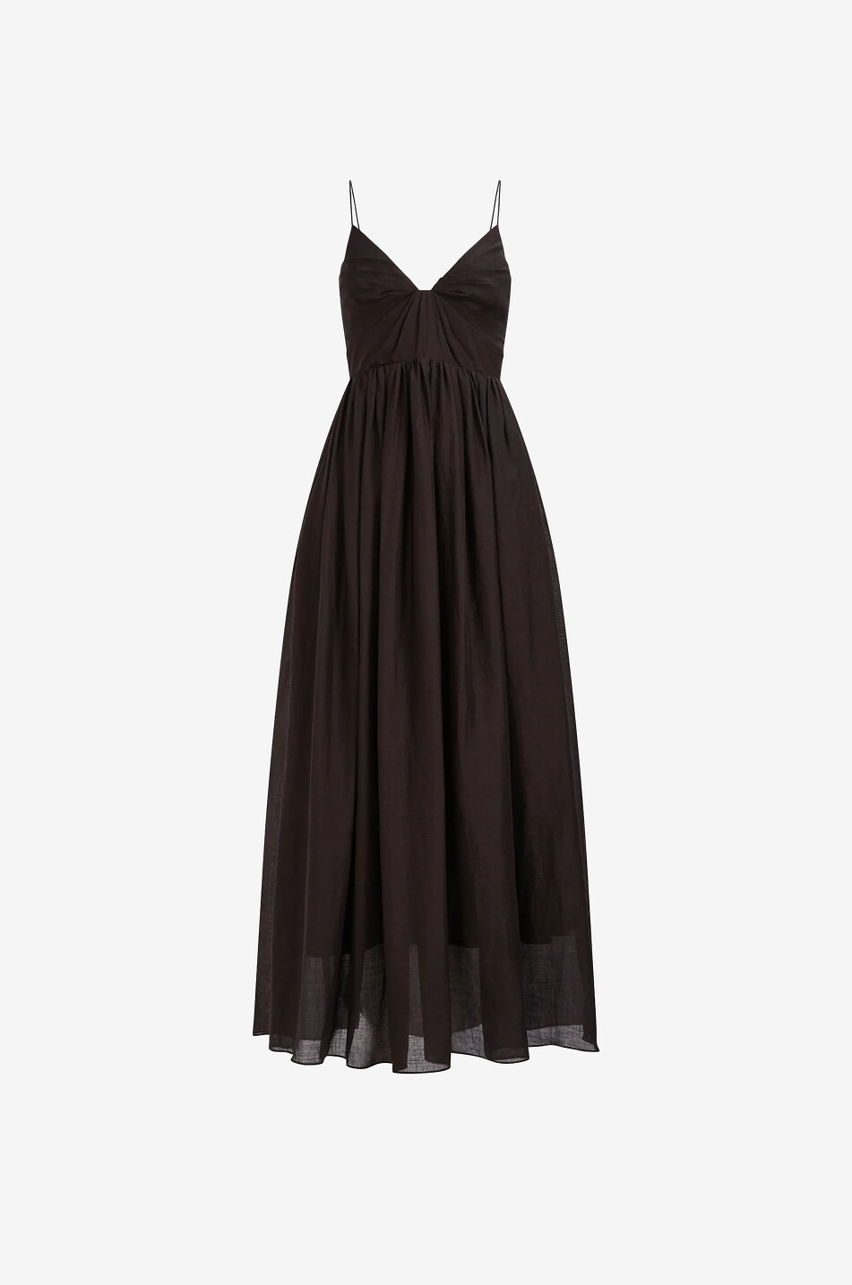 AJE Langes Kleid mit V-Ausschnitt aus Canvas Vacation Damen SCHWARZ 1