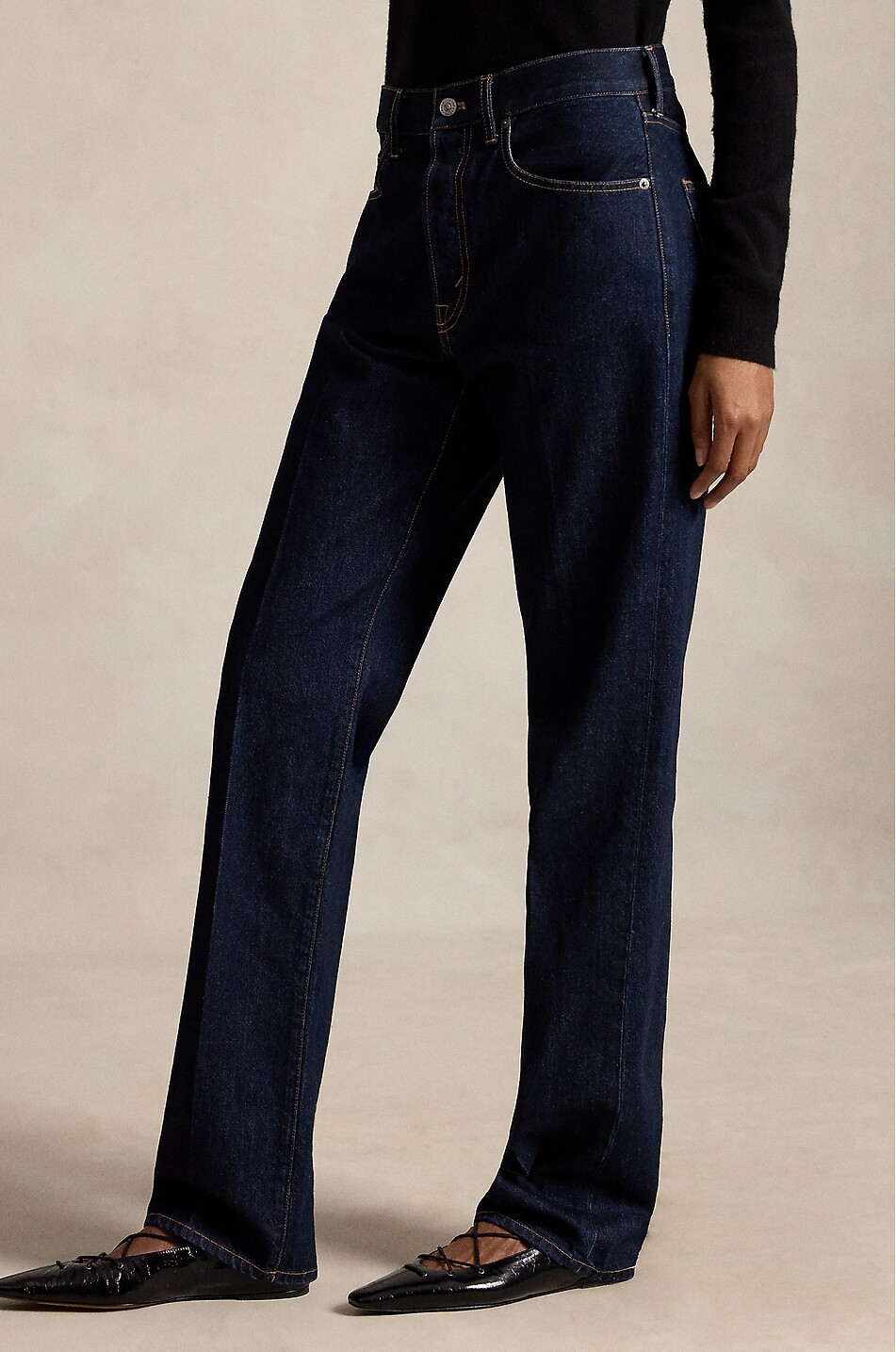 POLO RALPH LAUREN Dunkle Jeans Relaxed Straight Damen BLAU 3
