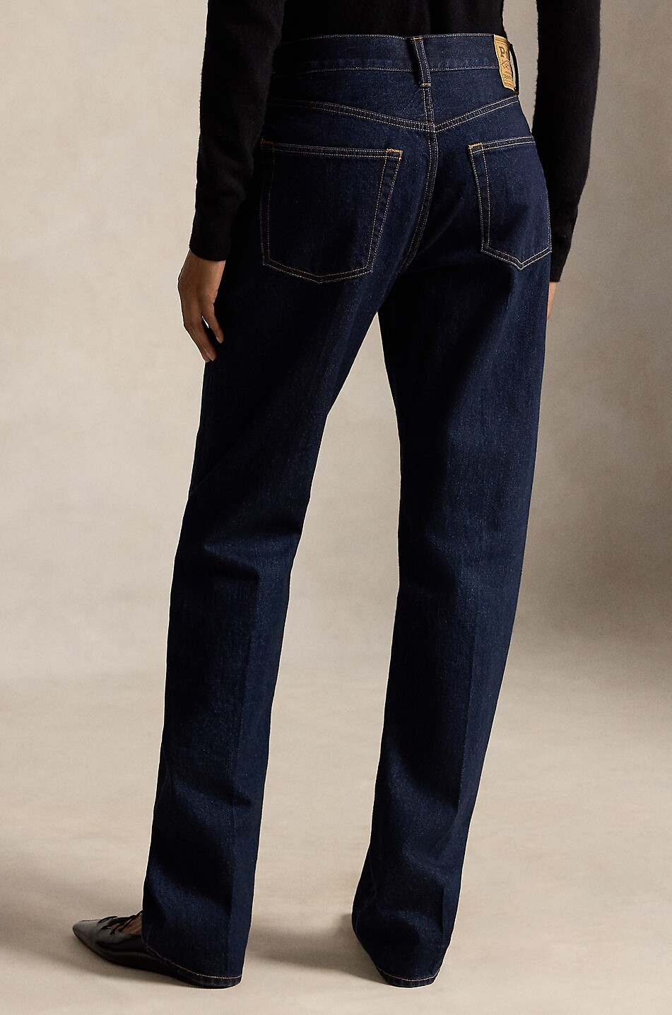 POLO RALPH LAUREN Dunkle Jeans Relaxed Straight Damen BLAU 4