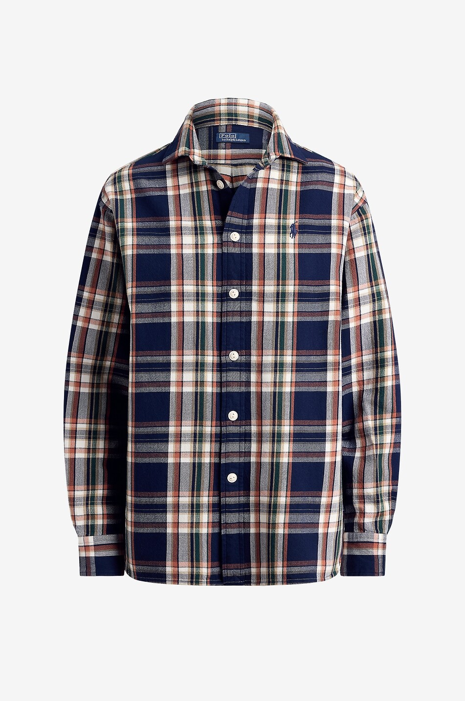 Relaxed Fit Pony checked cotton long-sleeved shirt